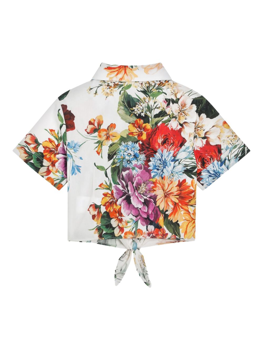 Camicia per bambina Dolce & Gabbana Kids bianco in cotone a fiori L54S05 HS5TV HA5PC DOLCE & GABBANA KIDS 