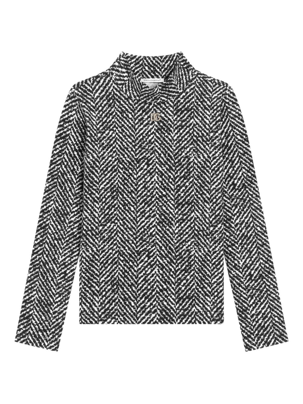 Top per bambina Dolce & Gabbana Kids nero a collo alto L5JTLE FSGDZ HH5QS DOLCE & GABBANA KIDS 