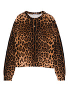 Maglione per bambina Dolce & Gabbana Kids marrone leopardato L5KWK5 JDVDT HY13M DOLCE & GABBANA KIDS 