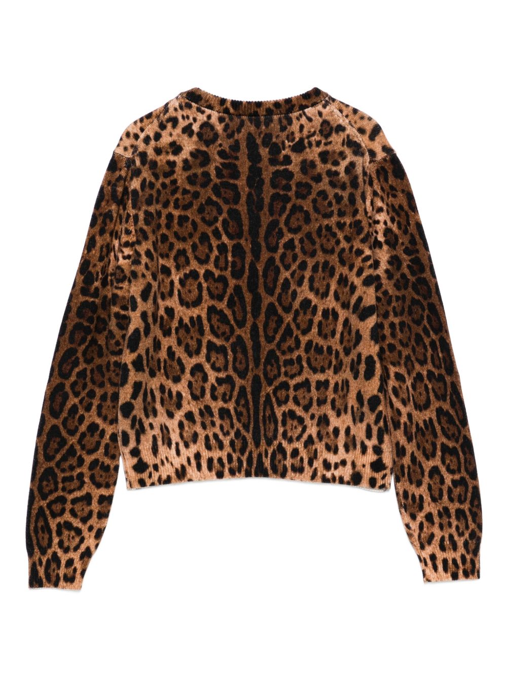 Maglione per bambina Dolce & Gabbana Kids marrone leopardato L5KWK5 JDVDT HY13M DOLCE & GABBANA KIDS 