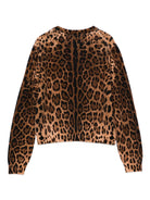 Maglione per bambina Dolce & Gabbana Kids marrone leopardato L5KWK5 JDVDT HY13M DOLCE & GABBANA KIDS 