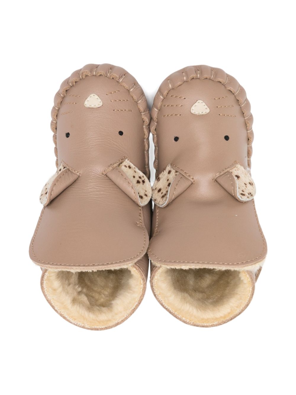 Stivali per neonata Donsje beige con motivo a muso di topo 1028124 LE130 DONSJE KIDS 