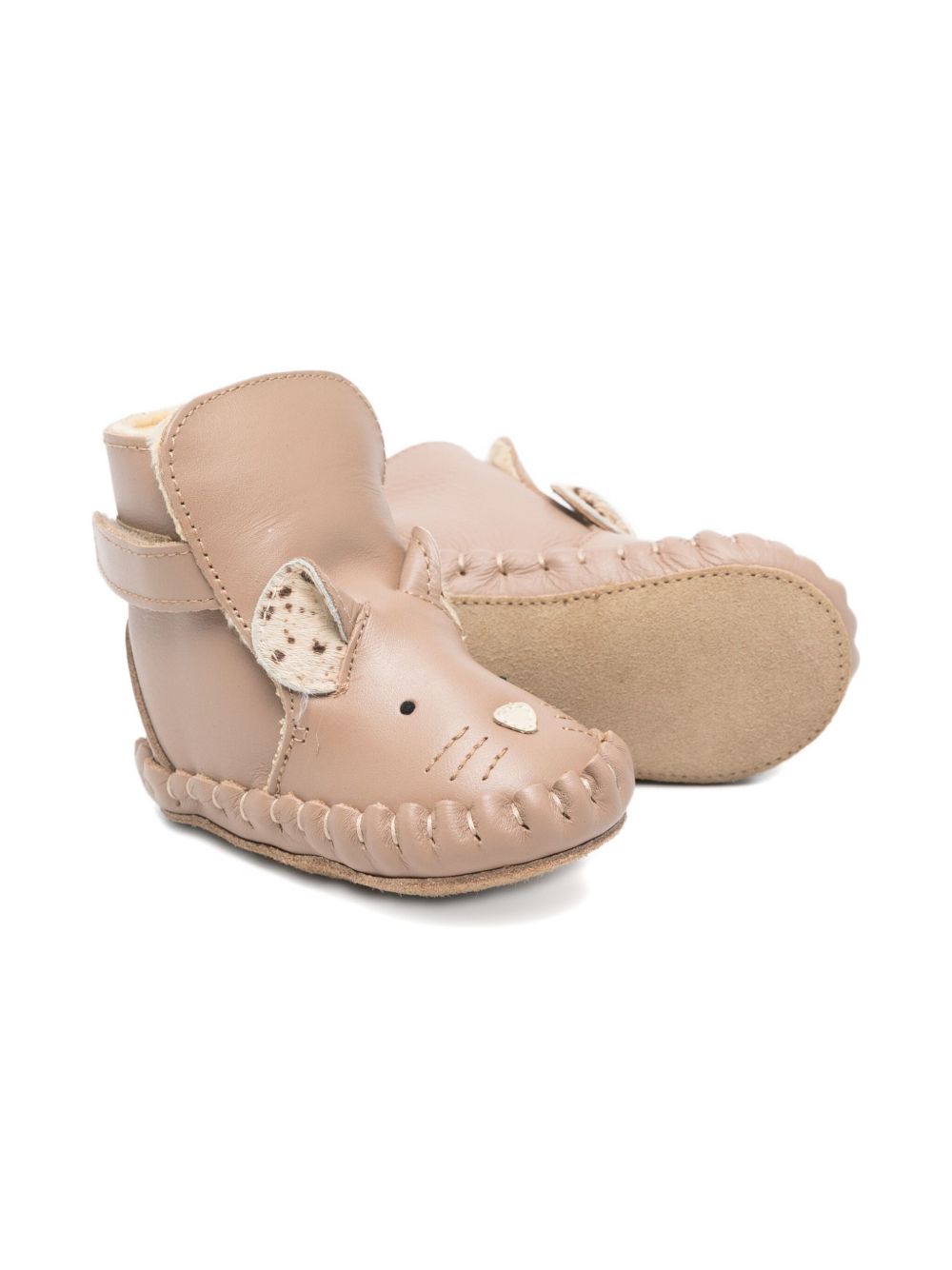 Stivali per neonata Donsje beige con motivo a muso di topo 1028124 LE130 DONSJE KIDS 