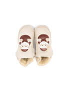 Stivali per neonato Donsje beige con Babbo Natale 1035704 PU007 DONSJE KIDS 