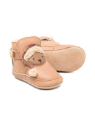 Scarpine per neonati Donsje beige con applicazione orso di Natale 1035707 LE19S DONSJE KIDS 