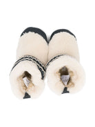 Stivali per neonata Donsje bianchi con cinturino in pelliccia di montone 1042000 NL03J DONSJE KIDS 