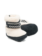 Stivali per neonata Donsje bianchi con cinturino in pelliccia di montone 1042000 NL03J DONSJE KIDS 
