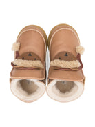 Stivali per neonato Donsje beige con applicazioni orso di Natale 1500105 LE195 DONSJE KIDS 