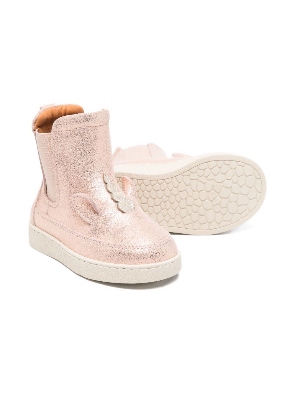 Stivali per neonata Donsje rosa con applicazione a forma di unicorno 1504402 TL024 DONSJE KIDS 