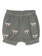 Pantaloncini per neonato Donsje Carson grigio con ricamo all-over 3029804 00062 DONSJE KIDS 