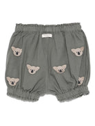 Pantaloncini per neonato Donsje Carson grigio con ricamo all-over 3029804 00062 DONSJE KIDS 