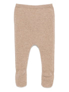 Pantaloni per neonato Donsje beige con applicazioni con facce d'orso 3039101 00176 DONSJE KIDS 