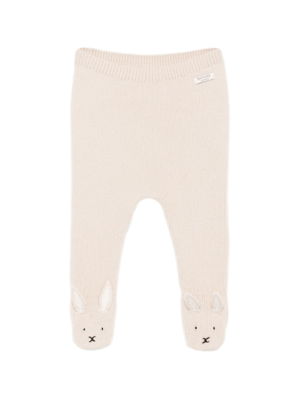 Pantaloni per neonata Donsje beige con applicazione orecchie coniglio 3039102 00037 DONSJE KIDS 