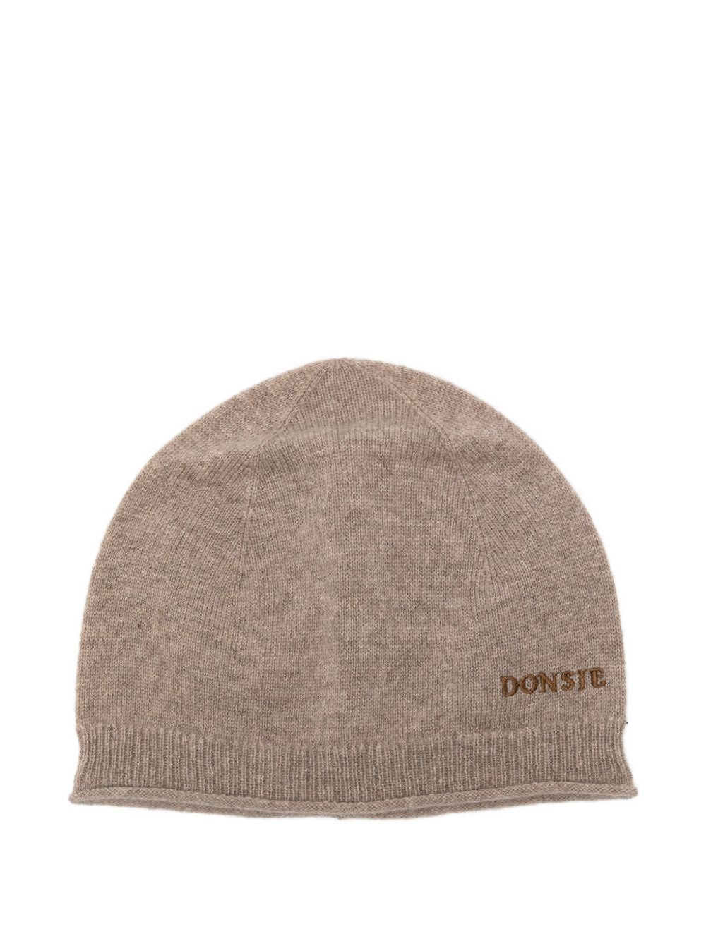 Berretto per neonato Donsje beige con logo ricamato 3039500 00021 DONSJE KIDS 