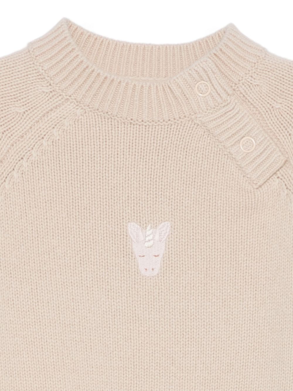 Maglione per neonati Donsje beige con ricamo unicorno 3040205 00037 DONSJE KIDS 