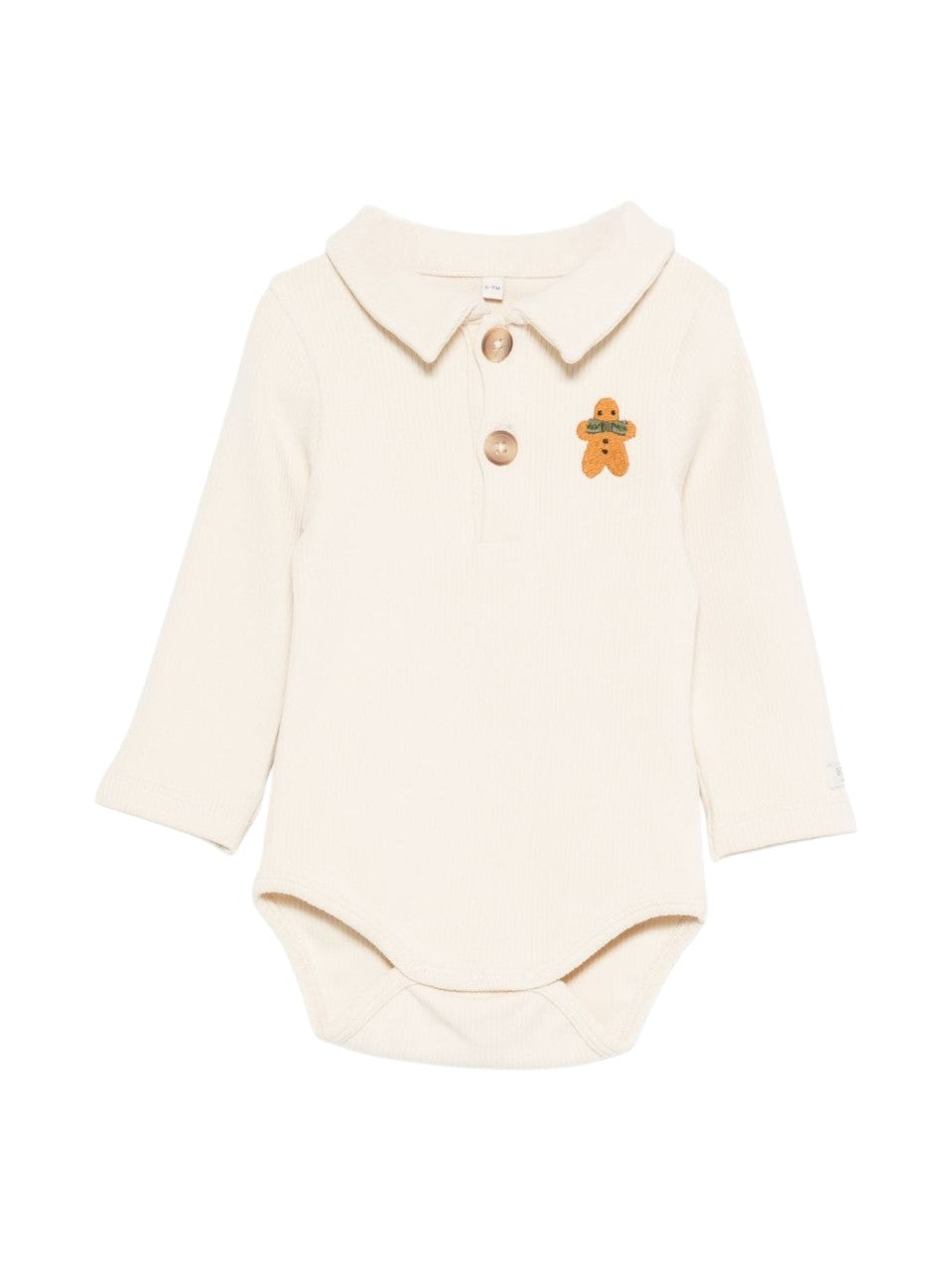 Tutina per neonati Donsje beige con ricamo biscotto sul davanti 3042501 00004 DONSJE KIDS 
