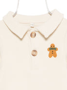 Tutina per neonati Donsje beige con ricamo biscotto sul davanti 3042501 00004 DONSJE KIDS 