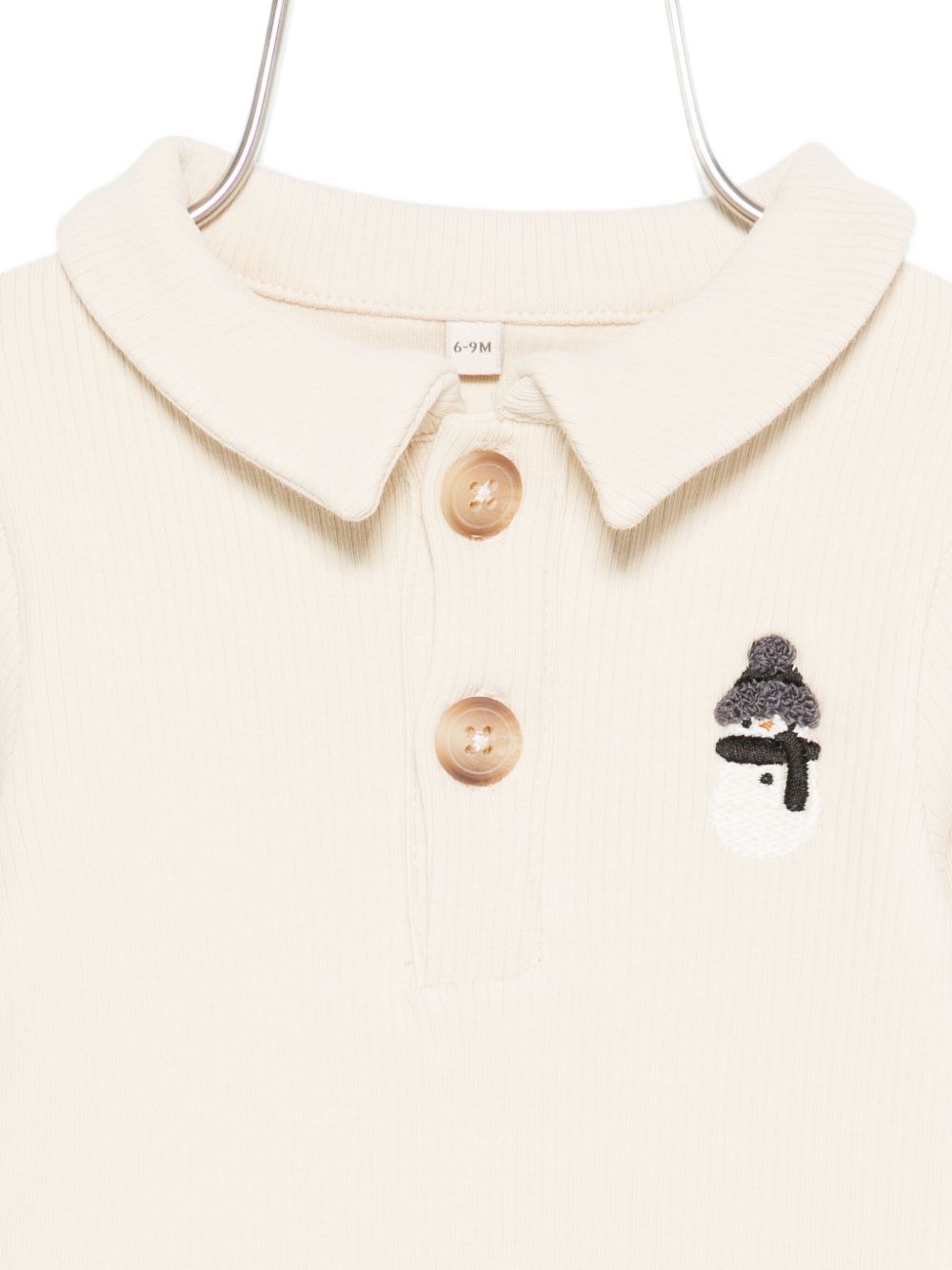 Tutina per neonato Donsje beige con ricamo pupazzo di neve 3042502 00004 DONSJE KIDS 