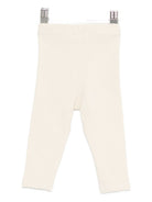 Pantaloni per neonati Donsje beige con pupazzo di neve ricamato 3042802 00004 DONSJE KIDS 