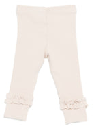 Pantaloni Marit per neonata DONSJE beige con ruches 4100100NB 00037 DONSJE KIDS 