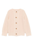 Cardigan per bambina Donsje beige con bottoni e motivo a trecce 4101000 00099 DONSJE KIDS 