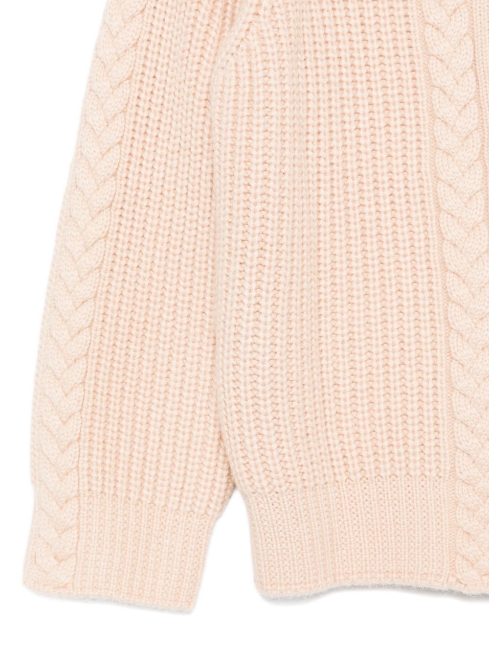Cardigan per bambina Donsje beige con bottoni e motivo a trecce 4101000 00099 DONSJE KIDS 