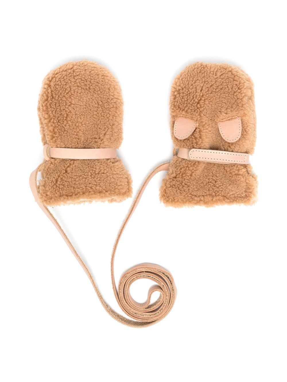 Muffole per neonati Donsje beige con dettaglio shearling 6023102 CF006 DONSJE KIDS 