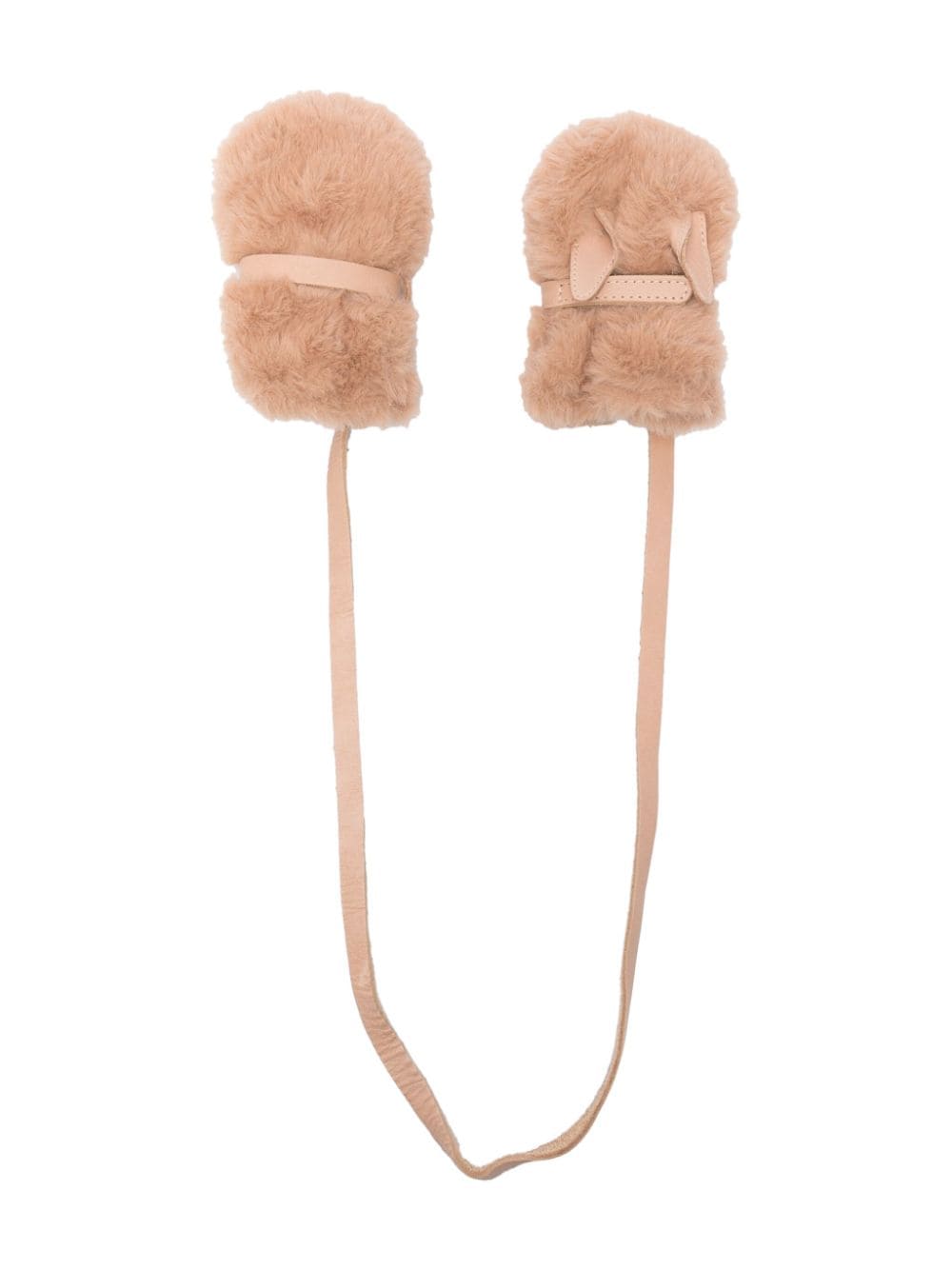 Guanti Richy Fluffy Bunny per neonata Donsje beige con design in pelliccia 6023106 SF015 DONSJE KIDS 