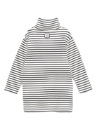 Abito per bambina Douuod Kids bianco e nero con collo alto DX1A20 Z3381 101GR DOUUOD KIDS 