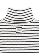 Abito per bambina Douuod Kids bianco e nero con collo alto DX1A20 Z3381 101GR DOUUOD KIDS 
