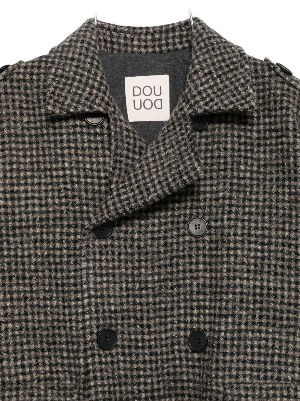 Cappotto per bambina Douuod Kids marrone con motivo a quadri DX2P50 E0232 929BG DOUUOD KIDS 