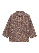 Giacca per bambino Douuod Kids marrone coon stampa camouflage DX2Q27 Z3401 334MC DOUUOD KIDS 