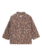 Giacca per bambino Douuod Kids marrone coon stampa camouflage DX2Q27 Z3401 334MC DOUUOD KIDS 