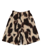 Shorts per bambina Douuod Kids beige con stampa astratta DX6Q49 E0233 113MA DOUUOD KIDS 