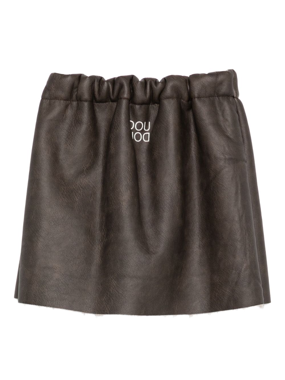 Gonna per bambina Douuod Kids marrone con orlo a taglio vivo DX7A01 H0072 320BG DOUUOD KIDS 