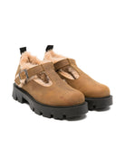 Mocassini per bambina Douuod Kids marrone con fodera in pelliccia IDEC522-P PELLICCIA DOUUOD KIDS 