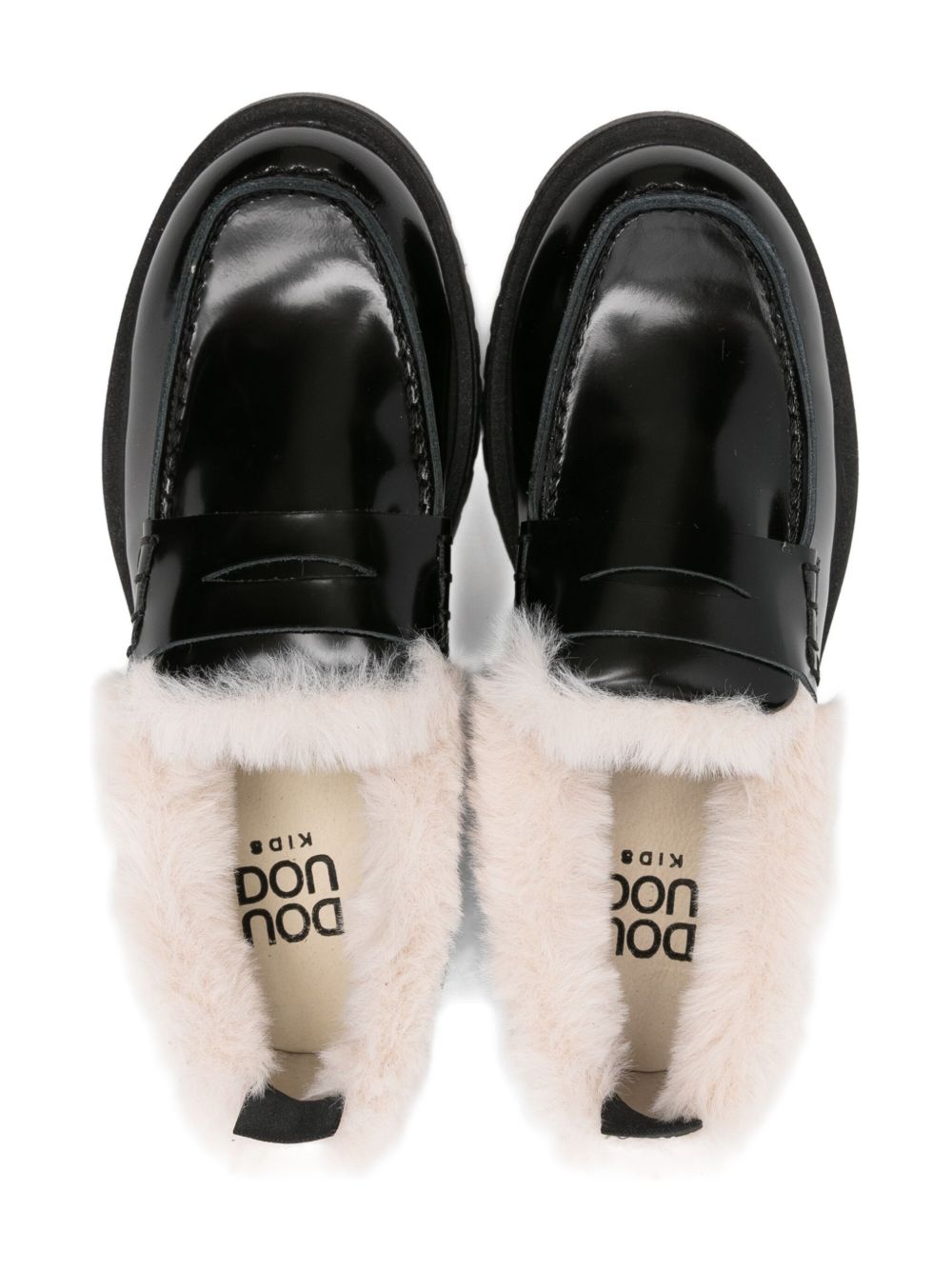Mocassini per bambina Douuod Kids neri con design slip-on MOC533-P PELLICCIA DOUUOD KIDS 
