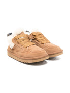 Sneakers per bambini Douuod Kids beige in pelle scamosciata con finiture in pelliccia sintetica POLSNEAK555 POLAR DOUUOD KIDS 