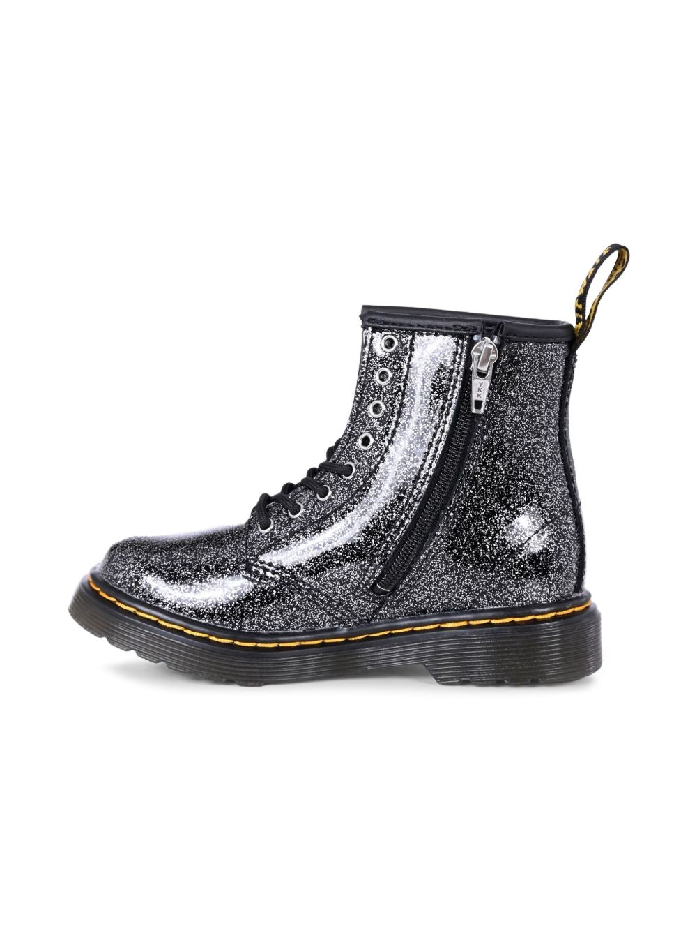 Stivali per bambina Dr. Martens Kids neri con effetto glitter 41435001 1460 Dr martens kids 