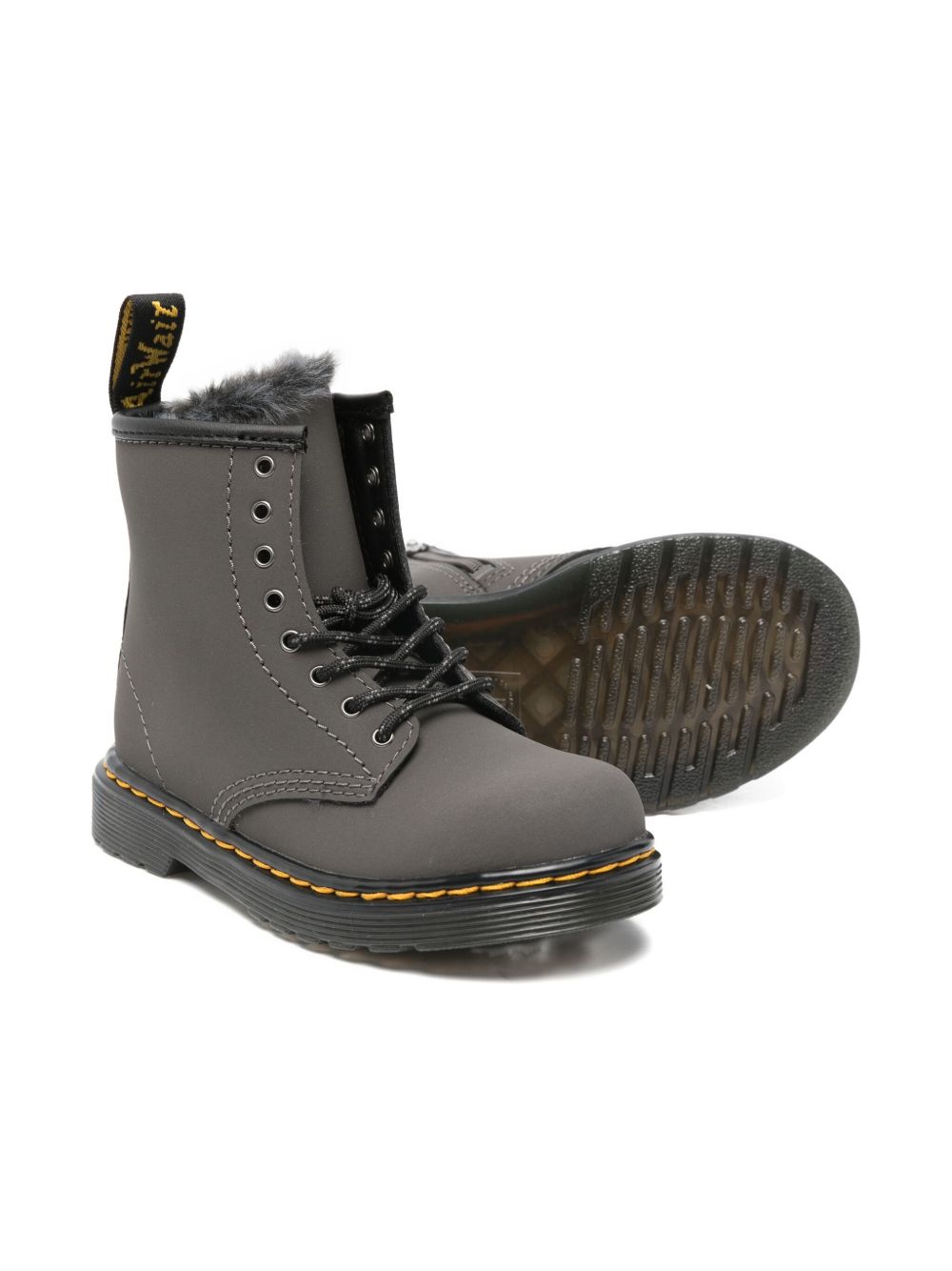 Stivali per bambina Dr. Martens Kids grigi con lacci 41481020 1460 GUNMETAL Dr martens kids 