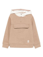 Felpa per bambino Eleventy Kids beige con tasca a marsupio EX4P00 F0215 876AV ELEVENTY KIDS 