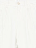 Pantaloni cargo per bambino Eleventy Kids bianchi con chiusura frontale con bottoni EX6P30 V0162 109 ELEVENTY KIDS 