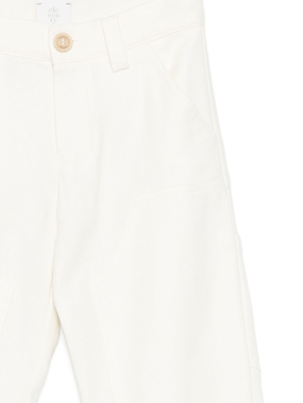 Pantaloni per bambino Eleventy Kids bianchi con tasche applicate EX6P50 I0233 101 ELEVENTY KIDS 