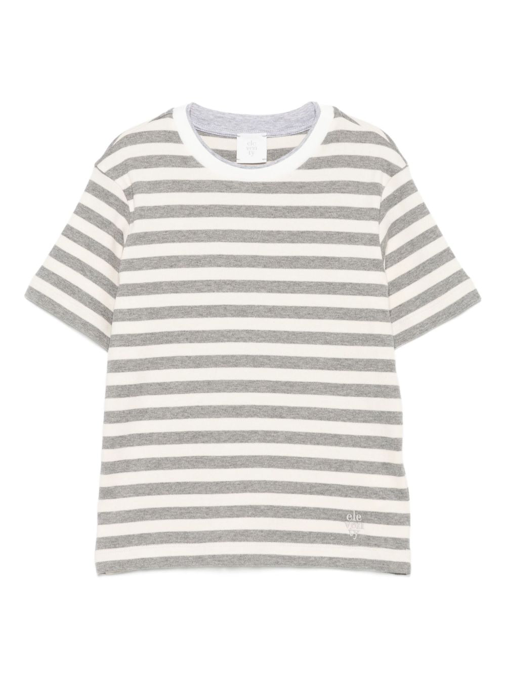 T-shirt per bambino Eleventy Kids grigia con strisce orizzontali EX8P01 J0519 105GR ELEVENTY KIDS 