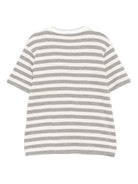 T-shirt per bambino Eleventy Kids grigia con strisce orizzontali EX8P01 J0519 105GR ELEVENTY KIDS 