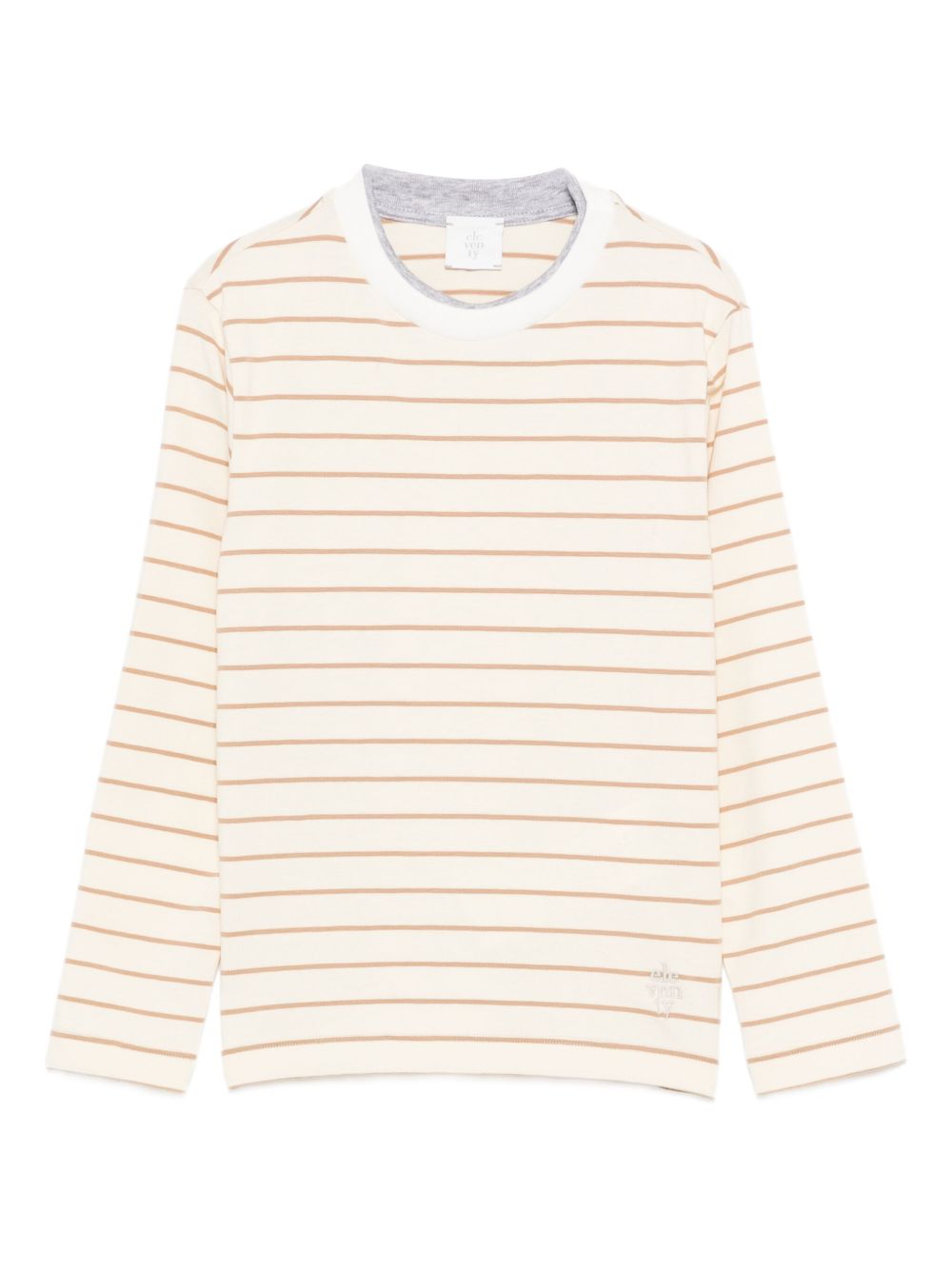 Maglia per bambino Eleventy Kids beige con motivo a righe EX8P10 J0523 101BG ELEVENTY KIDS 