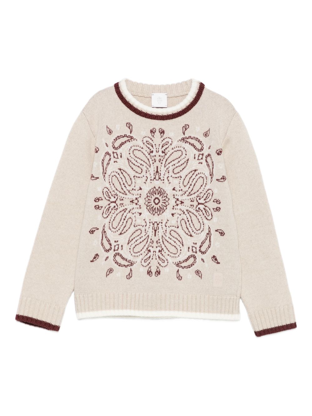 Maglione per bambino Eleventy Kids beige con motivo Paisley EX9P40 W0033 873BD ELEVENTY KIDS 