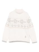 Maglione per bambino Eleventy Kids bianco con fiocco di neve EX9P50 W0049 100GR ELEVENTY KIDS 