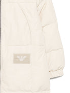 Piumino per bambino Emporio Armani Kids beige con cappuccio EB000490 AF16042 U1156 EMPORIO ARMANI KIDS 