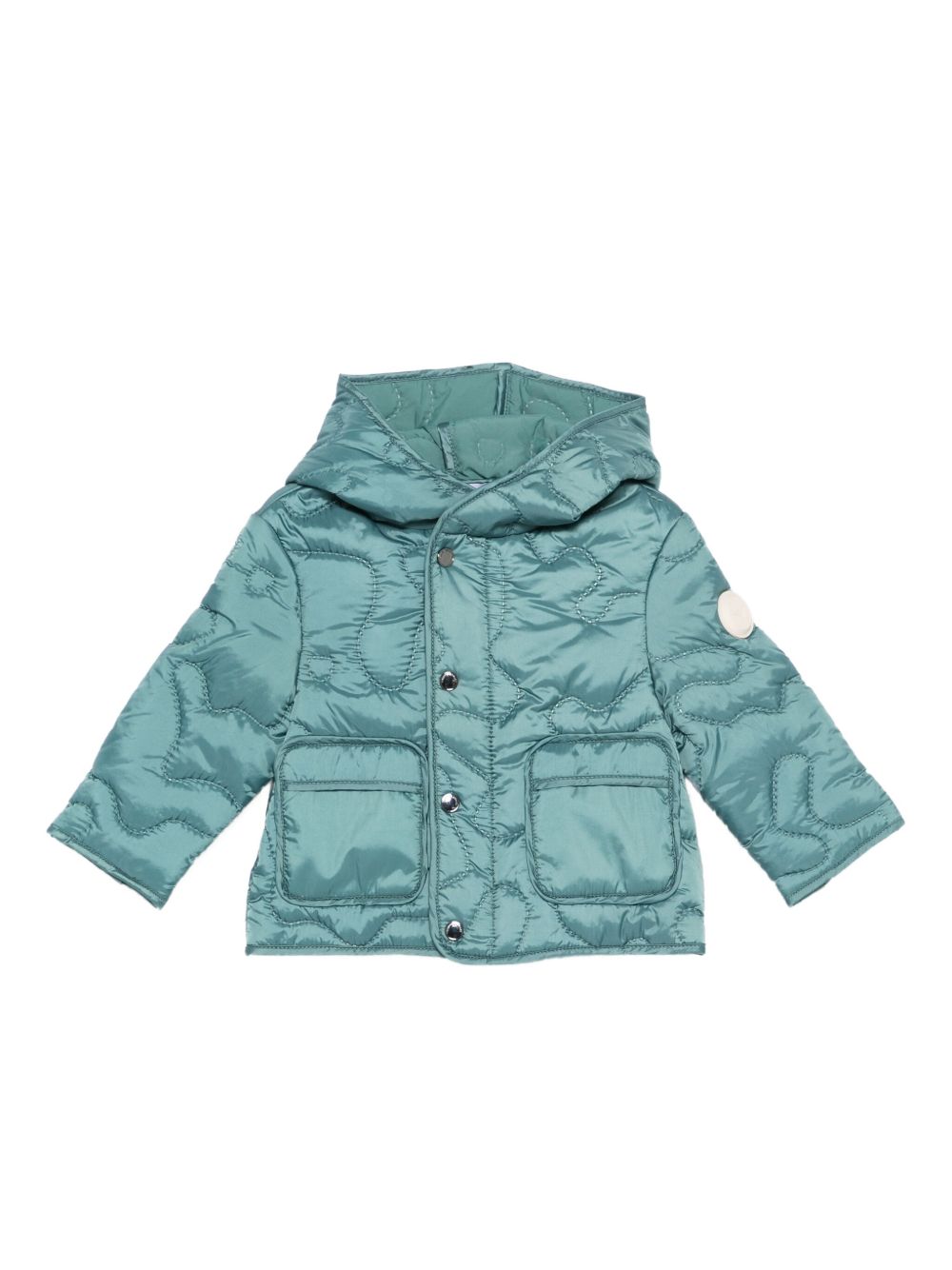 Giacca trapuntata per neonati Emporio Armani Kids verde con cappuccio EB000507 AF16045 U7317 EMPORIO ARMANI KIDS 
